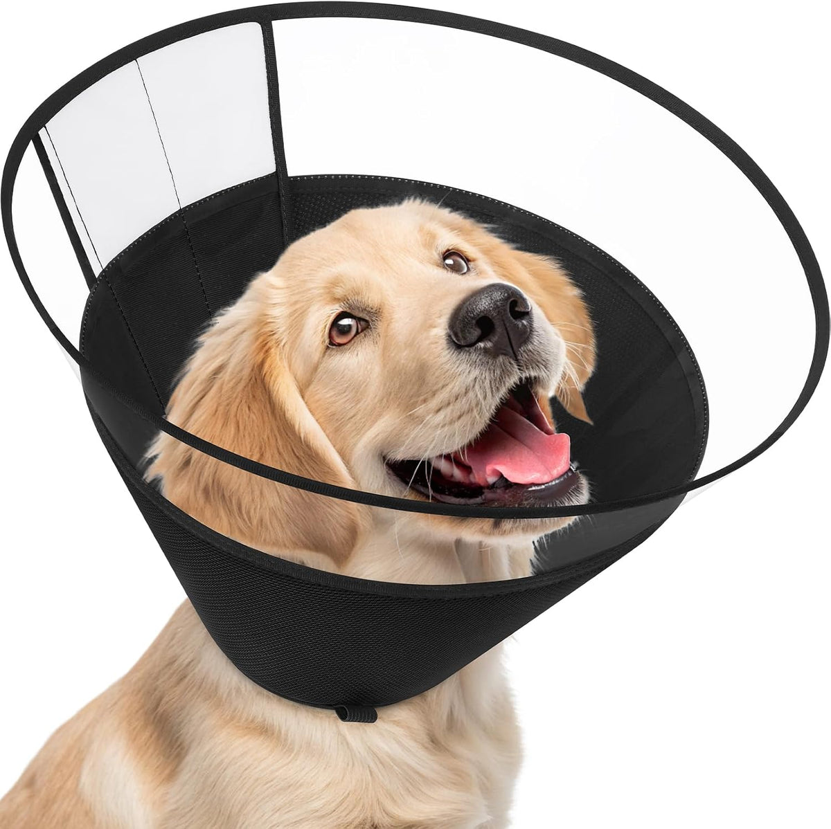 Dog Cone Collar, Clear Soft Cone to Stop Licking, Breathable Mesh