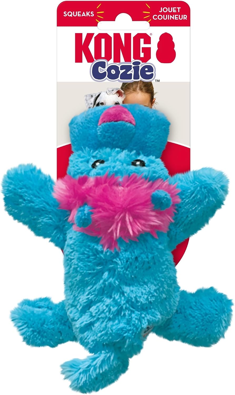 KONG - Cozie™ King Lion - Indoor Cuddle Squeaky Plush Dog Toy - For Medium Dogs
