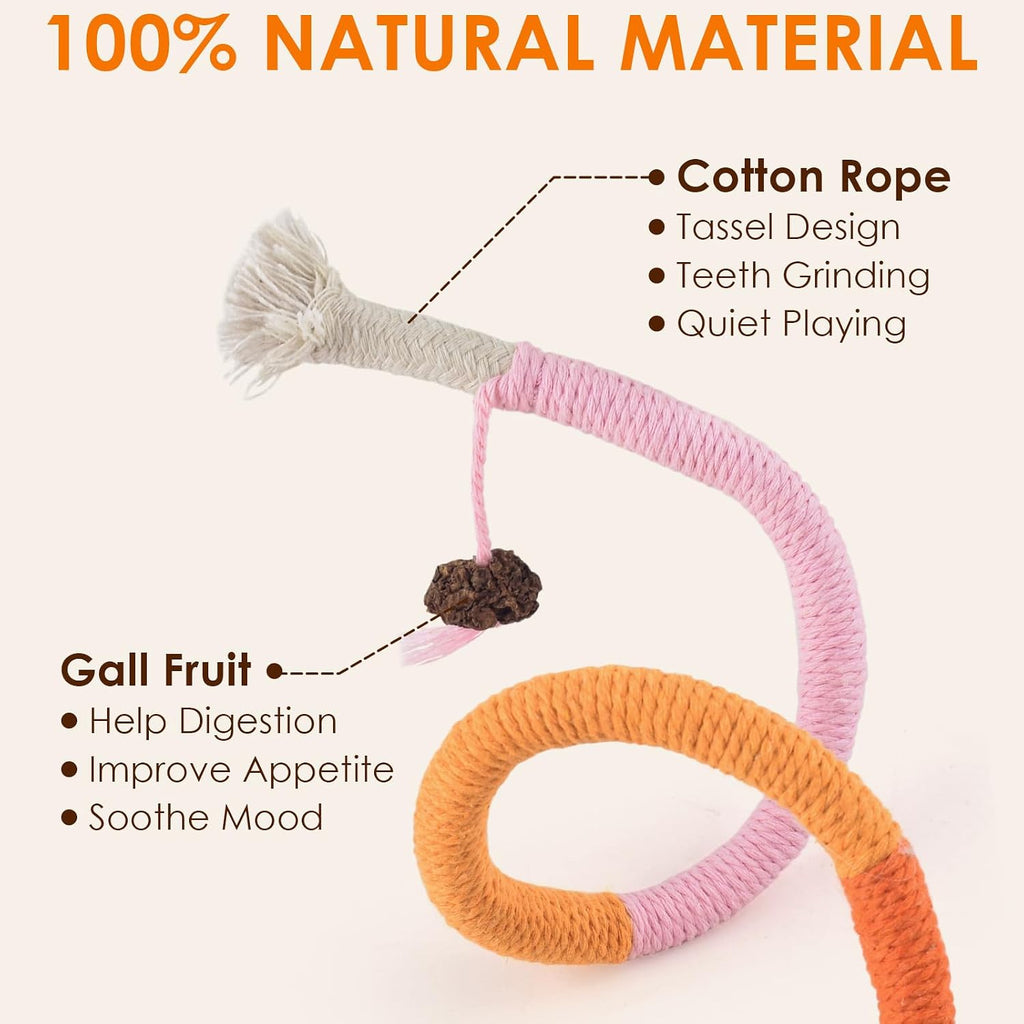 TINDTOP Cat Toys Chew Ropes, 3 Pack Interactive Cat Nip Kicker Toy | for Indoor Kittens, Teeth Cleaning Toy for All Breeds, 19.5 Inches (50cm)