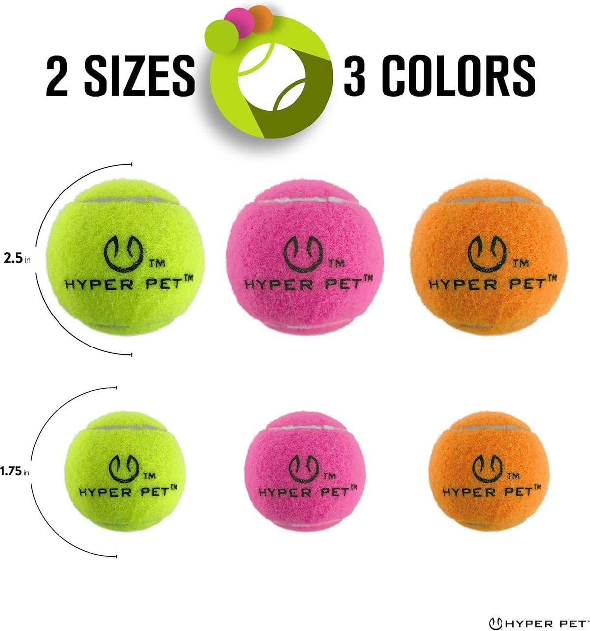 Hyper Pet Mini Extra Small Tennis Balls for Dogs, 1.75 Inch, 4 Pack, Pink | Safe interactive playthings for exercise and training, works with the K9 Kannon launcher, keeps little pups active daily