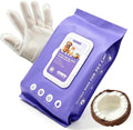 20 Pack Deodorizing Pet Cleaning Glove Wipes for Dogs and Cats,Cleaning Gloves with Coconut Oil for Paws, Face, Ears & Butt, Instant