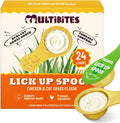 Lickable Cat Treats with Lick-Up Spoons, Healthy Wet Cat Snacks for Digestive Support, Grain-Free Kitten Treats with Taurine & Vitamins, Cat Grass & Pumpkin Variety Pack (32 Spoons) (Cat Grass)