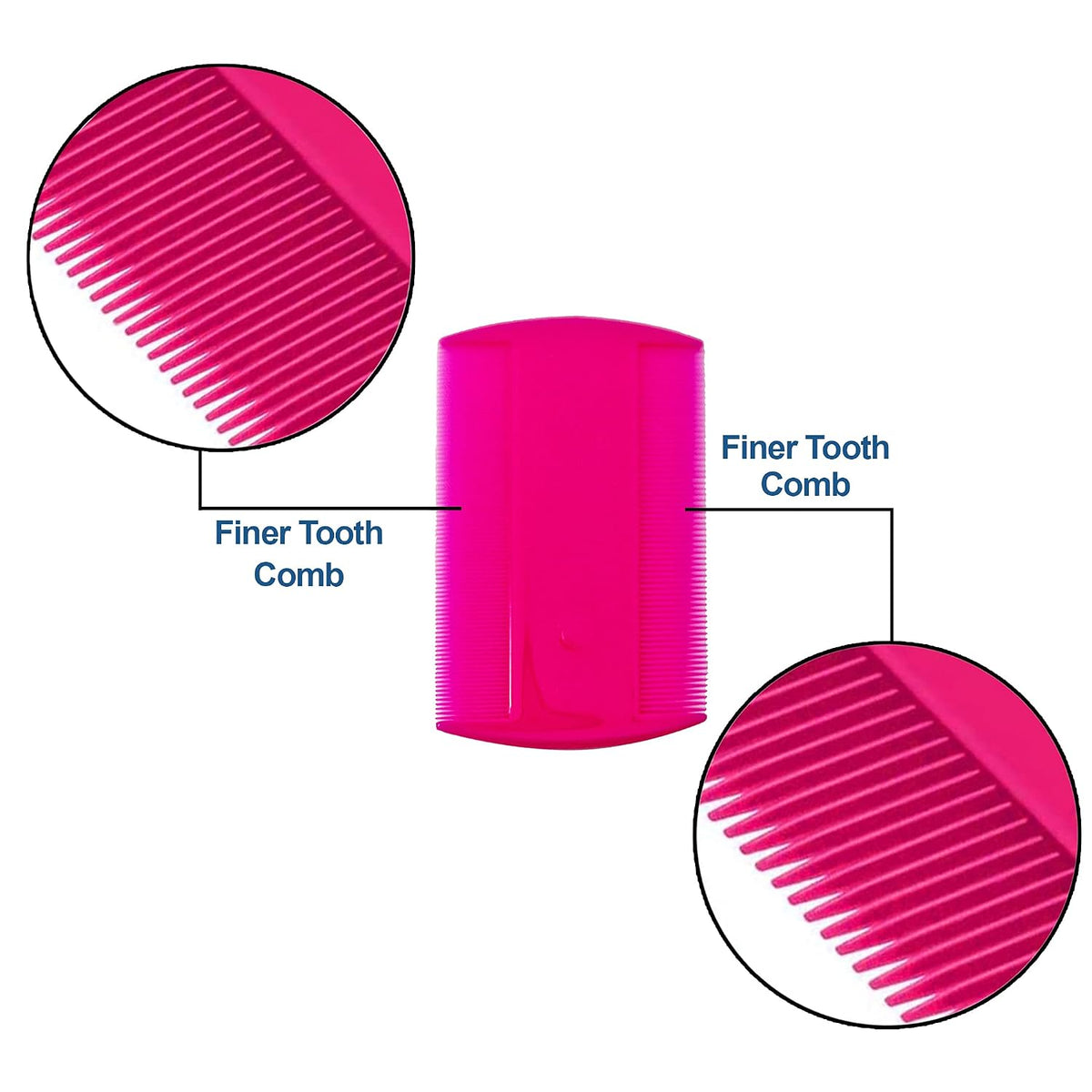Pet Flea Comb for Dogs & Cats – Tick Removal Tool (6-Pack)