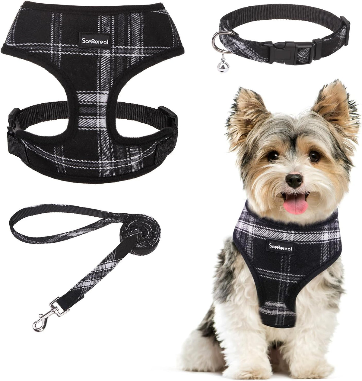 SCENEREAL No Pull Dog Harness and Leash Set Small Medium Sized Dog