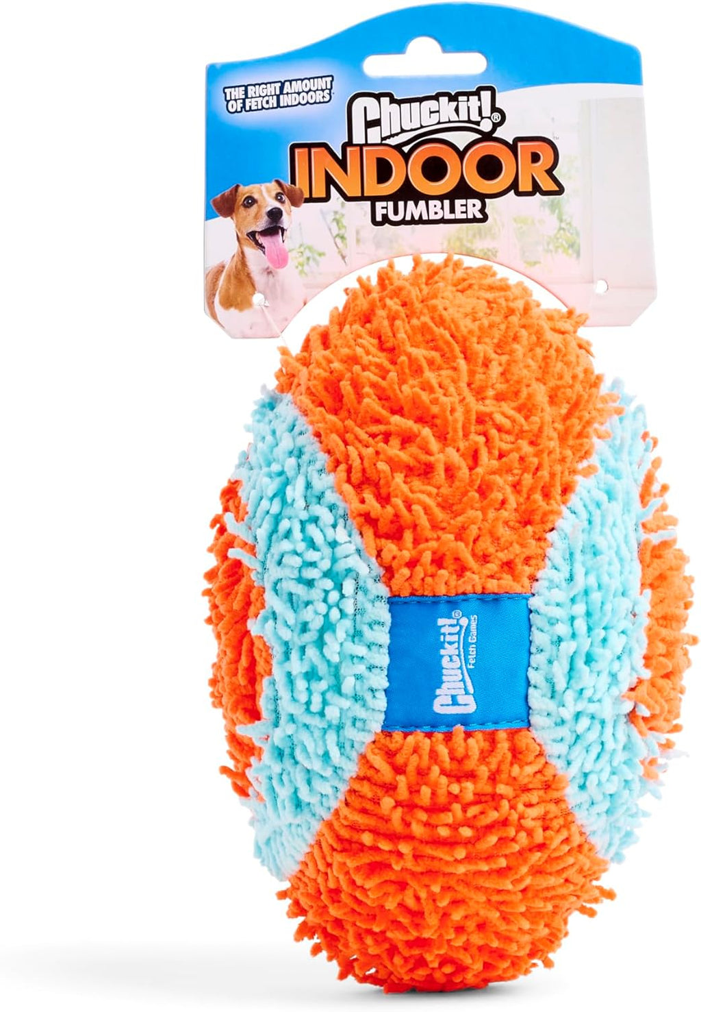 Chuckit! Indoor Fumbler Roller Dog Toy, Orange and Blue, 7.5in | Interactive Dog Toy for Boredom, Indoor Fumbler Roller Toy for Dogs, Orange and Blue, Sized at 7.5 In