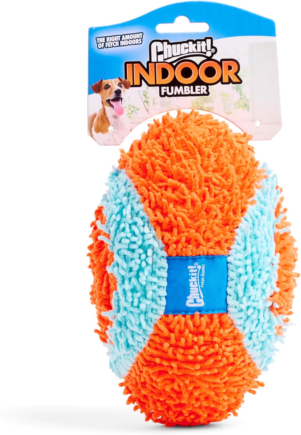 Chuckit! Indoor Fumbler Roller Dog Toy, Orange and Blue, 7.5in | Interactive Dog Toy for Boredom, Indoor Fumbler Roller Toy for Dogs, Orange and Blue, Sized at 7.5 In