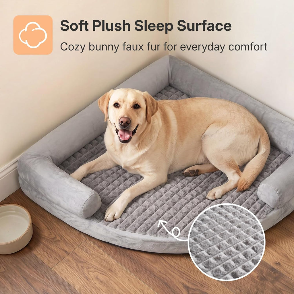 Veehoo Corner Dog Bed, 28" Orthopedic Washable Dog Bed for Small Dogs