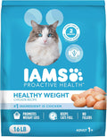 IAMS Proactive Health Healthy Weight Dry Cat Food, Chicken, 16 lb