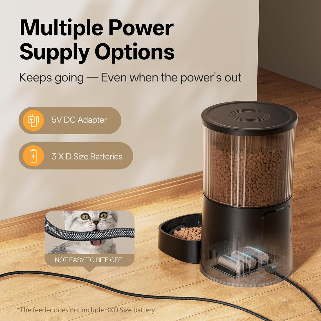 PETULTRA Automatic Cat Feeder 5Ghz WiFi APP Control Cat Food Dispenser