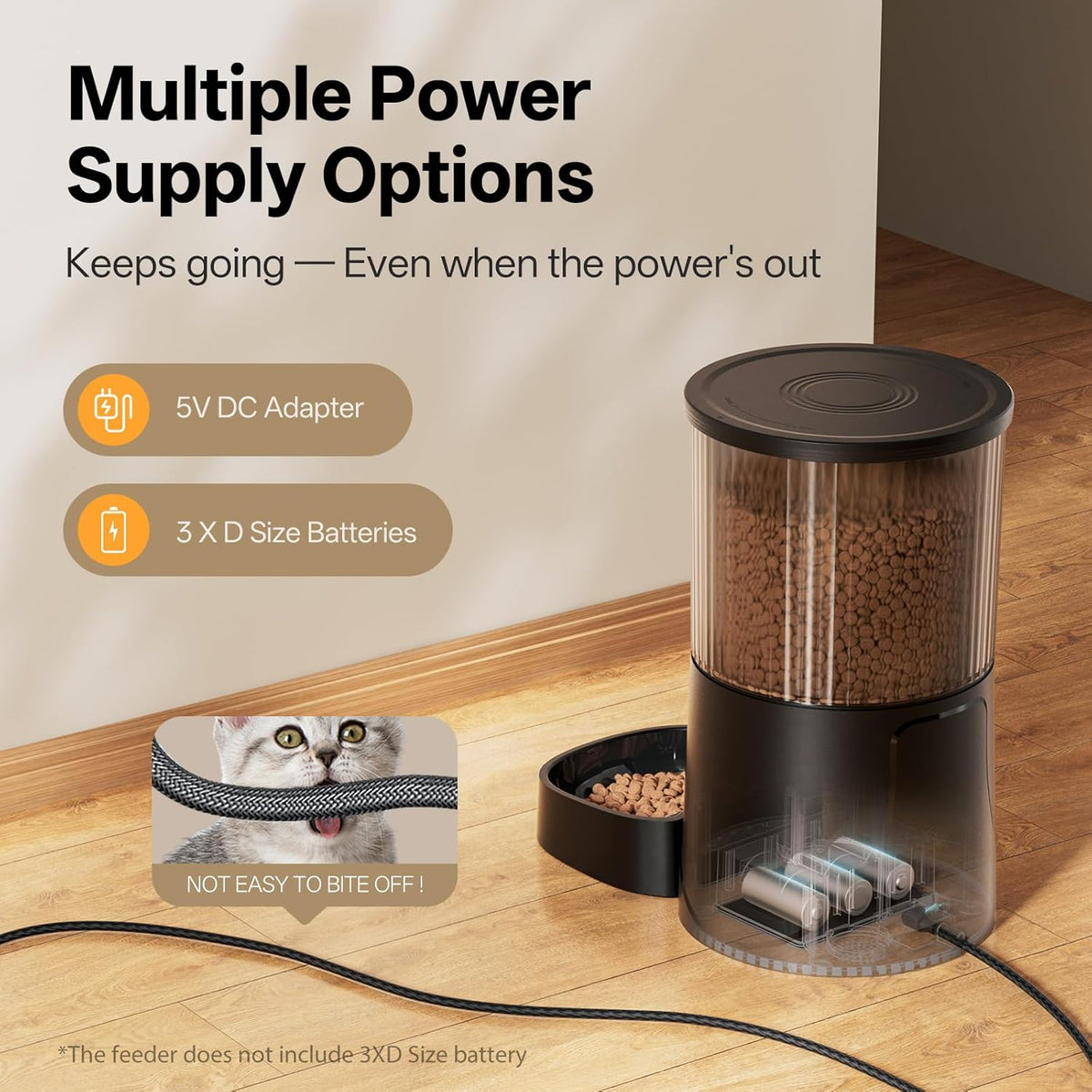 PETULTRA Automatic Cat Feeder 5Ghz WiFi APP Control Cat Food Dispenser
