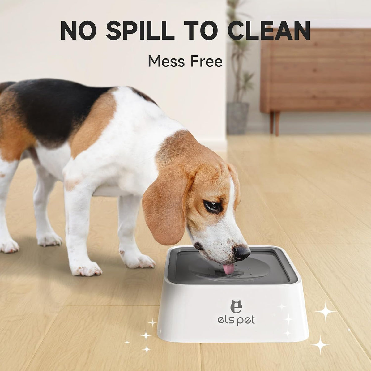 ELS PET Grey 70oz 2L No Spill Dog Cat Bowl Carbon Filter Water Dispenser | 70oz 2l, floating disk slow drink, activated carbon filter, dual spill proof, anti slip, dishwasher safe, medium large dogs 