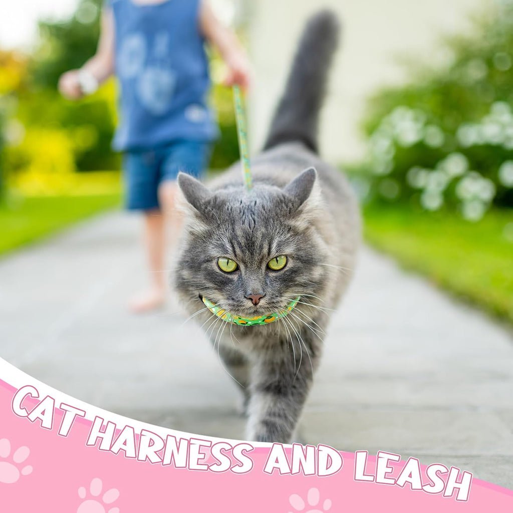 2 Pack Cat Harness and Leash Escape Proof Adjustable Cat Harness with Leash