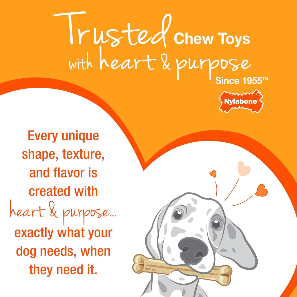 Nylabone Strong Chew Stick Made with Real Wood Dog Chew Toy, Medium | Bacon flavor, medium breeds, no splintering, durable chew toys, long lasting, helps clean teeth, medium breeds up to 35 lbs
