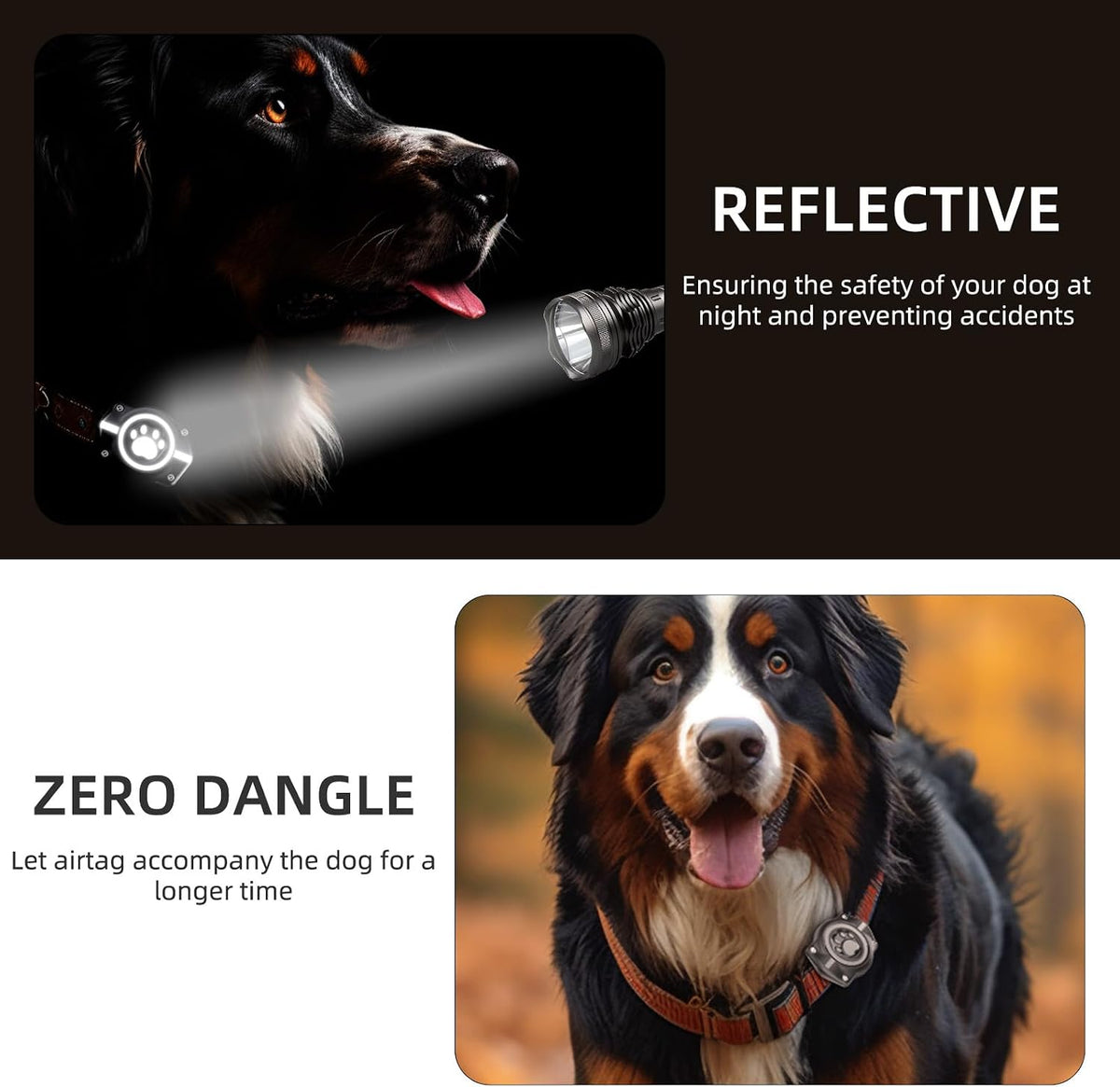 AirTag Dog Collar Holder 4 Pack Compatible with Apple Air Tag 1st & 2nd Gen
