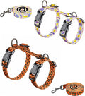 Halypet 2-Pack Cat Harness and Leash Set, Escape Proof 3-in-1 Adjustable Harness for Cats, Soft Lightweight, Easy On & Control for Walking, Travel & Outdoor Use, Small (White & Orange)