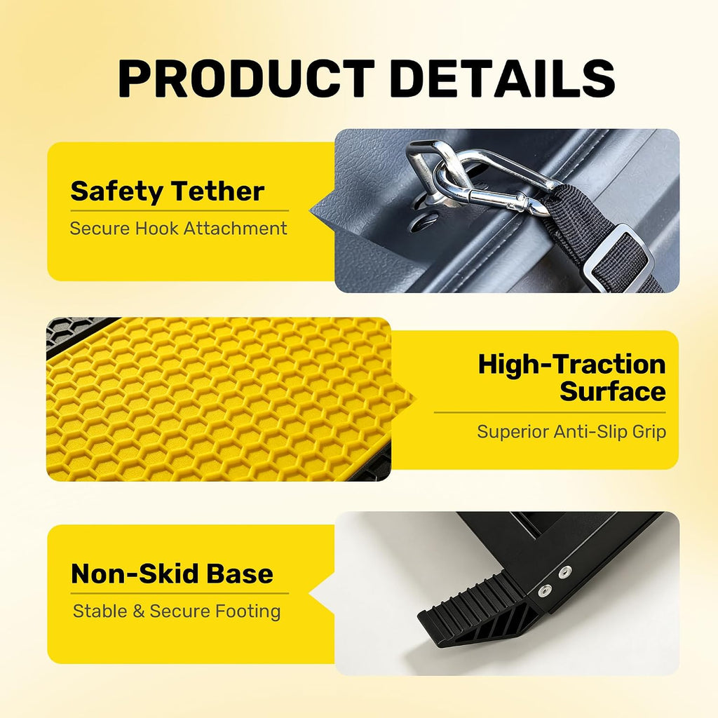 Heeyoo 71" Extra Long Dog Ramp for Car SUV Truck - 350Lbs Folding