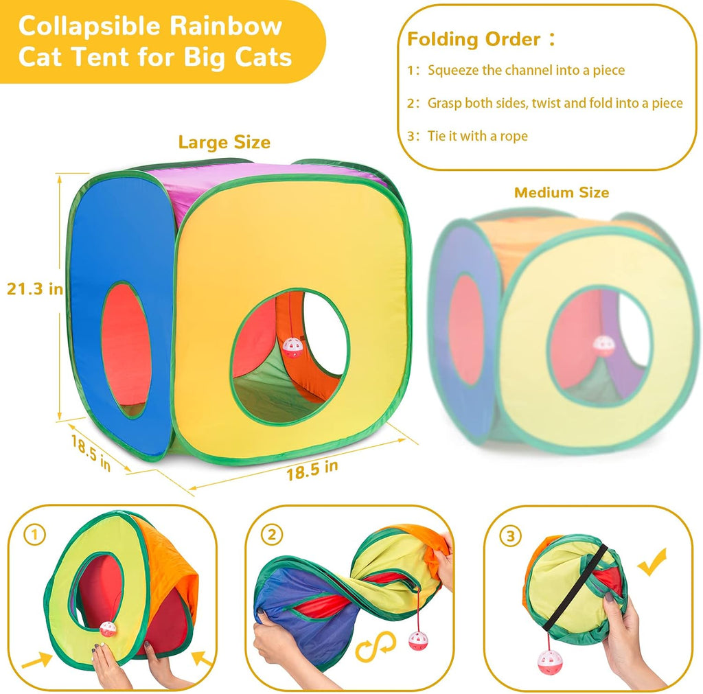 Retro Shaw 33 Pack Cat Toys with Tunnel for Indoor Cats