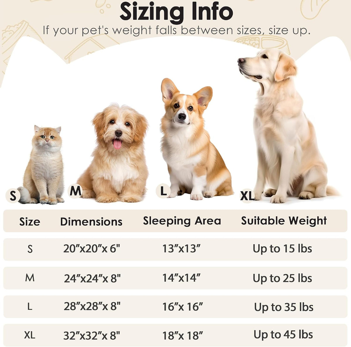 Hoewina Dog & Cat Bed for Indoor Cats, 20in Calming Donut Bed (Camel)