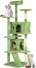 FDW | 70" Cat Tree Tower | Green | Multi-Level Indoor Activity Center