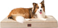 EHEYCIGA Orthopedic Dog Bed Large with Removable Washable Cover, 41IN Khaki