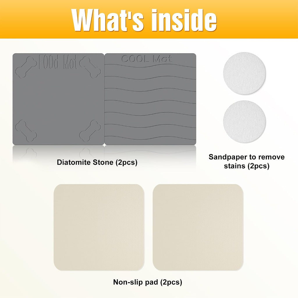 Double-Side 2 in 1 Pet Food Mat & Cooling Mat (Dark Grey, 31"*16")