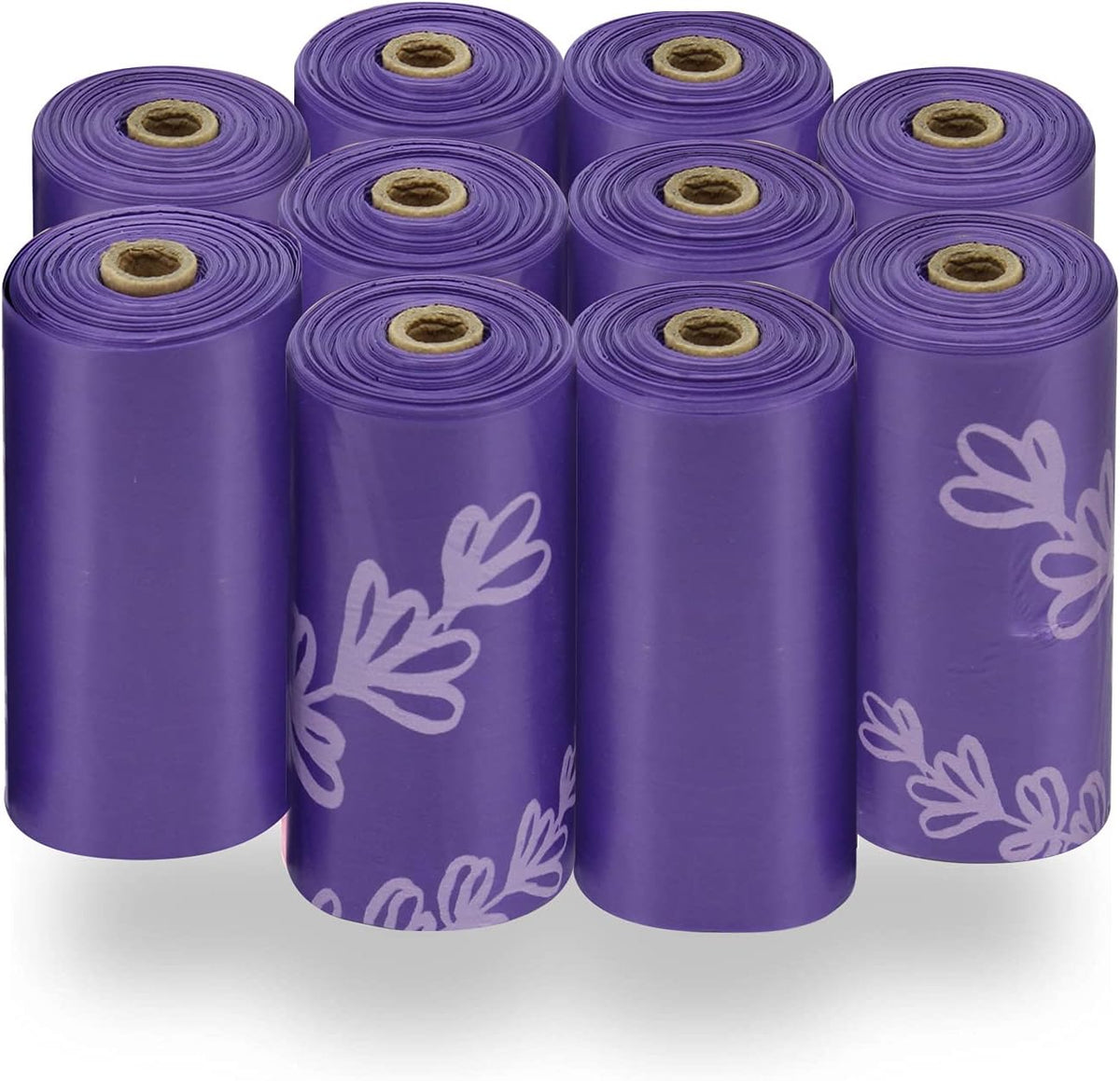 Best Pet Supplies Poop Bags for Dogs - Lavender, 150 Count | Scented, Leak-proof, Easy-Tear perforations, 15 Thick Bags per roll, Outdoor Walking & Travel, Fits Standard Holders