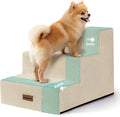 Aodisman Dog Stairs for Small Dogs,3-Step Wide Pet Stairs for Couch & Bed
