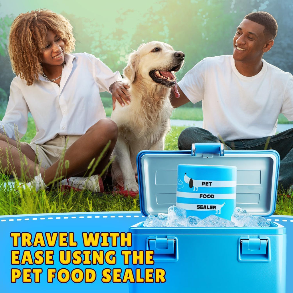 The Original Canned Dog Food Storage Container (2 Pack) Patent Pending Reusable Airtight Can Cover Pet Food Sealer - Keeps Dog Food Can Fresh in the Fridge, Eliminates Odor