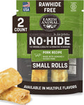 Earth Animal No Hide Dog Chews - Rawhide Free Small Rolls 2 Count Pork