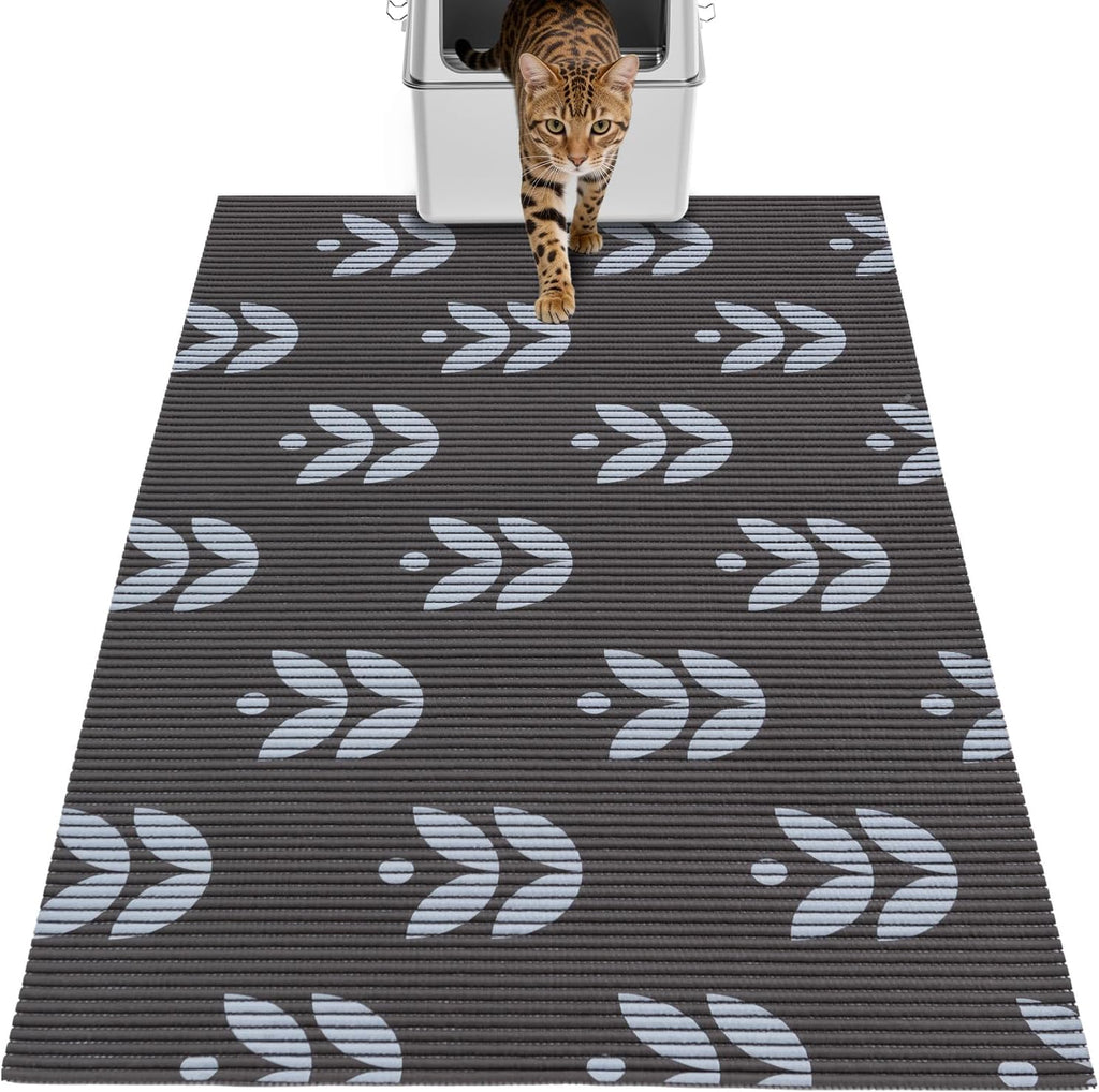 Cat Litter Mat, 40"x25" Jumbo Foam Litter Box Mat