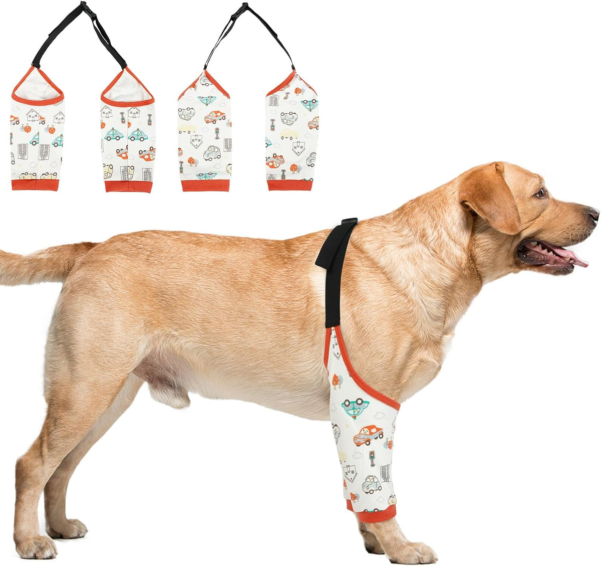 IDOMIK Dog Recovery Suit for Front Legs, Dog Recovery Sleeves,Red,2XL