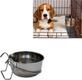 SPOT Stainless Steel Coop Cup with Wire Hooks – Durable, Chew-Resistant Food/Water Bowl for Cages & Crates, Easy Install & Removable, for Cats, Dogs, Birds & Reptiles - 20 Oz (2.5 Cups) 