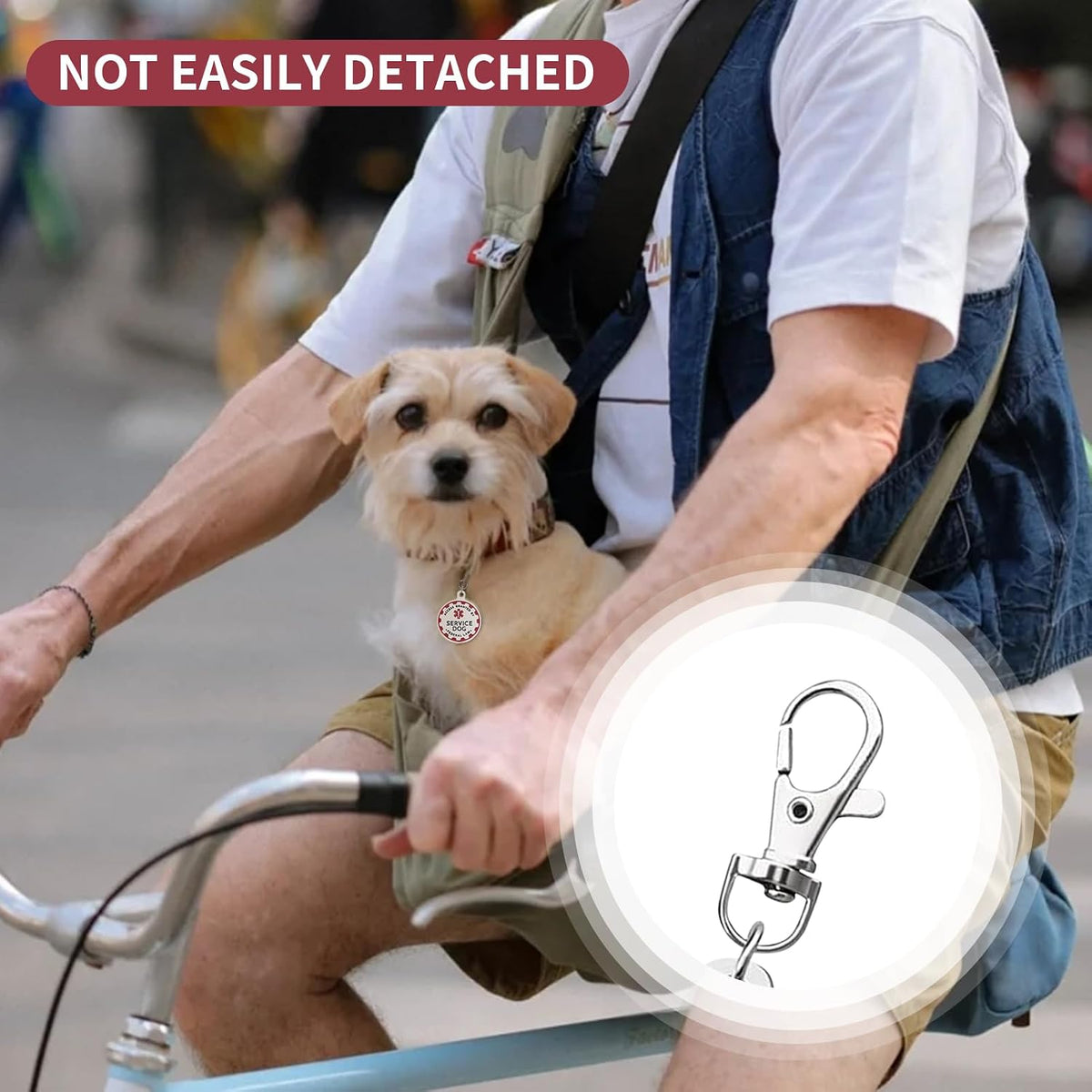 Service Dog TAG Industrial Puppy for Service Animals, Emotional Support Dogs & Therapy Dogs Entirely Surgical Stainless Steel Easily Attach to Collar, Harness-Two-Sided (Service Dog TAG)