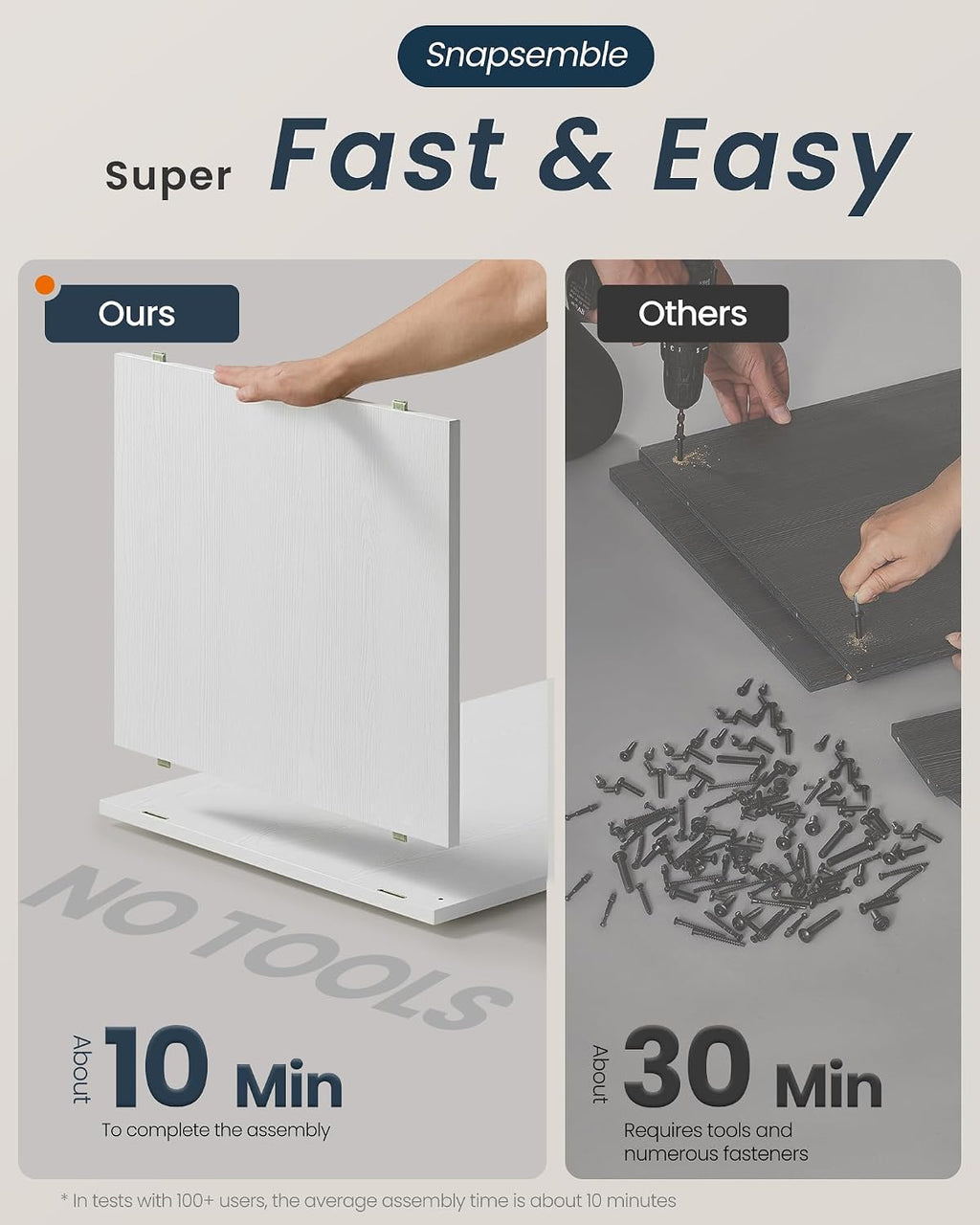 SONGMICS HOME Cat Litter Box Enclosure, Tool-Free Assembly