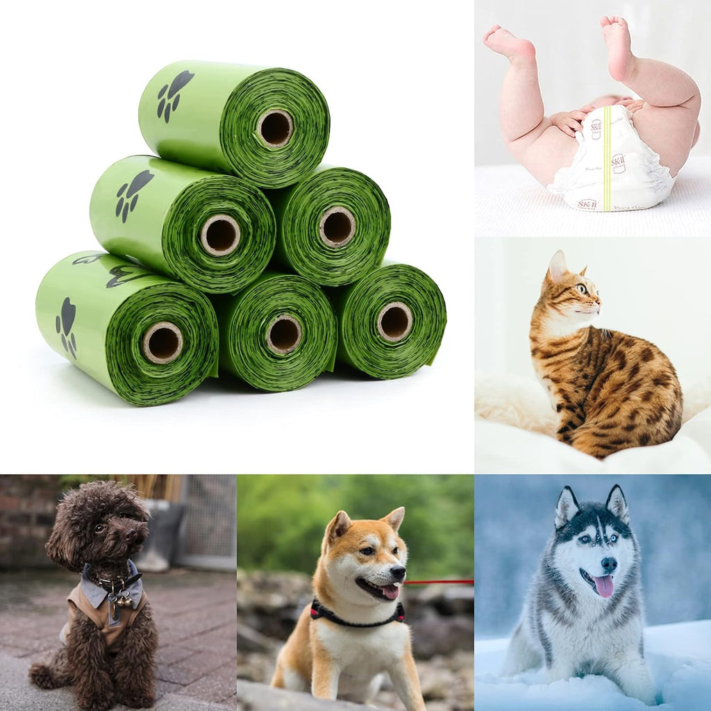 Dog Poop Bags Rolls with Dispenser Extra Thick Leak Proof 280Ct Scented | Strong Large 9x13 inch Waste Refill Bags for Daily Dog Walks, Cat Litter Cleanup Outdoor Travel and Multi-Pet Households