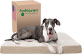 Furhaven Orthopedic Dog Bed for Large Dogs w/ Removable Washable Cover, For Dogs Up to 125 lbs - Ultra Plush Faux Fur & Suede Mattress - Cream, Jumbo Plus/XXL
