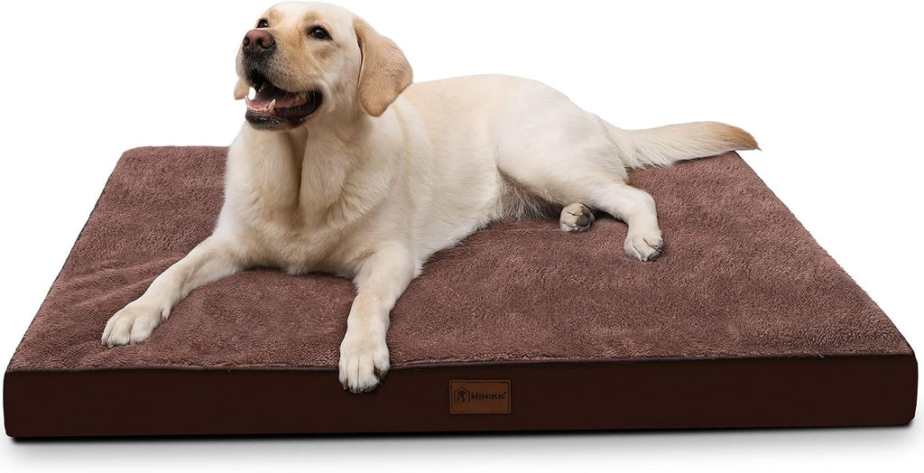 Waterproof Large Size Dog Crate Bed Orthopedic 41x27 Brown