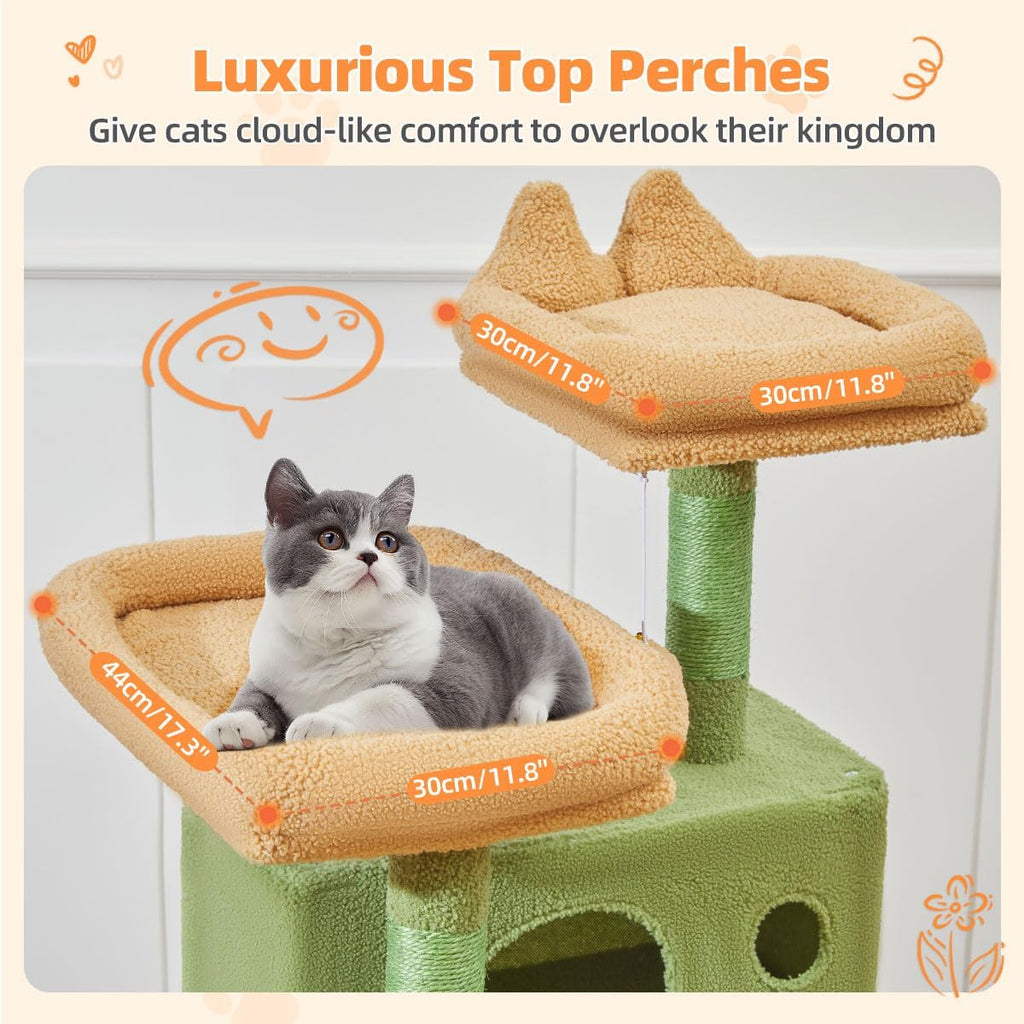 Taoqimiao Cactus Cat Tree, 71 in Extra Large Cat Tower for Indoor Cats