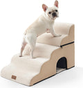 COZY KISS Dog Stairs,with condo,22.4" H 5 Steps for Bed,Beige