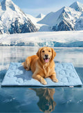 Huafly Dog Cooling Mat,Dual-Sided Cooling Mat for Dogs Cloud Blue
