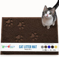 Andalus Medium Cat Litter Mat, Pack of 1 - Waterproof, Non-Slip & Easy to Clean Cat Litter Box Mat for Extra Efficient Pet Litter-Trapping, Brown (23.5” X 15.75”)