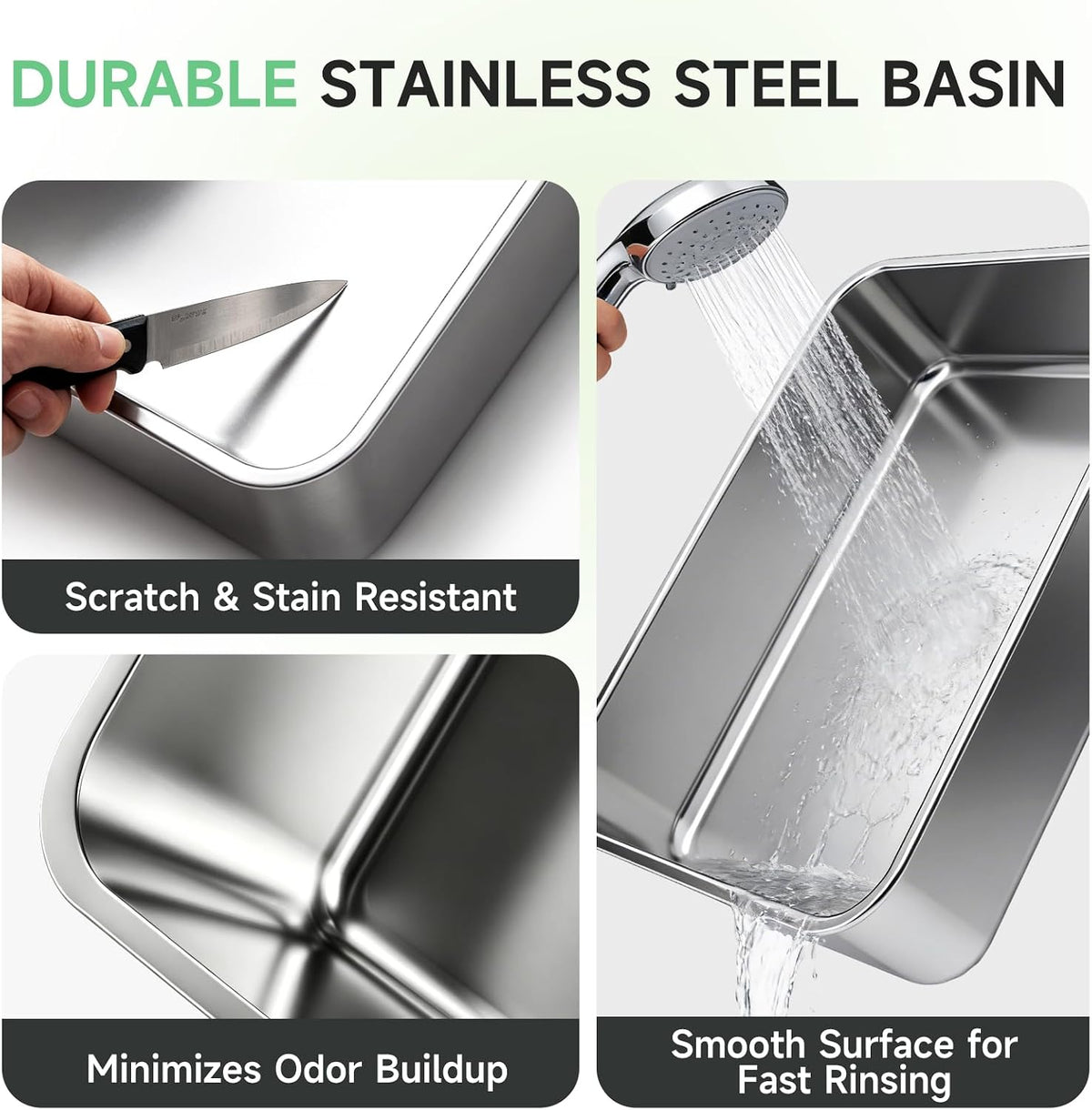 High-Sided Stainless Steel XL Cat Litter Box for Cats