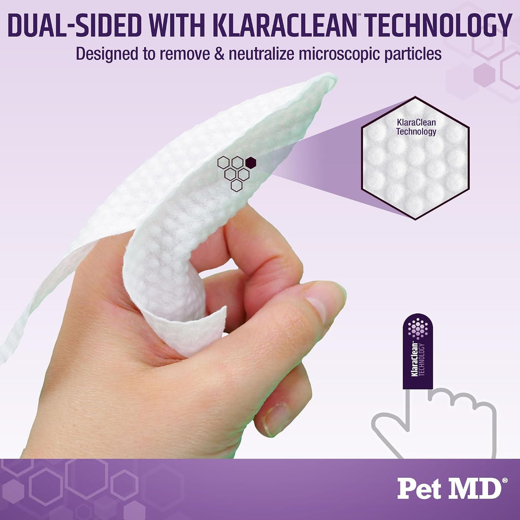 Pet MD Tris Ear Finger Wipes for Dogs & Cats - 50ct