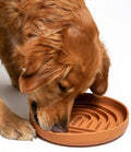 Slow Feeder Dog Bowl - Silicone Dog Bowl, Large, 9.5" x 1.5" - Terracota