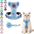 BEAUTYZOO Cat Harness and Leash Set, Escape Proof and Adjustable, Blue