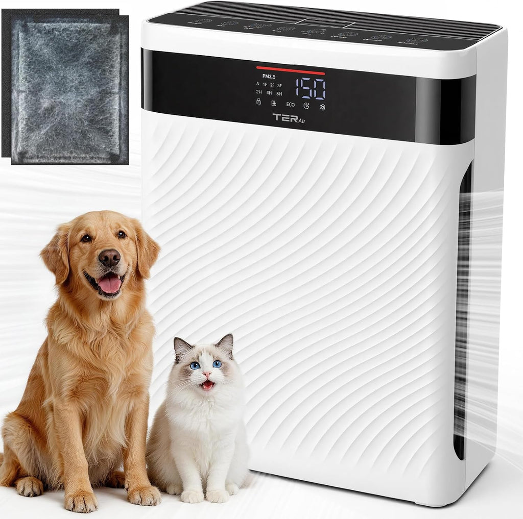 Air Purifier for Home Pets, HEPA Washable Filter for Pet Hair Odor