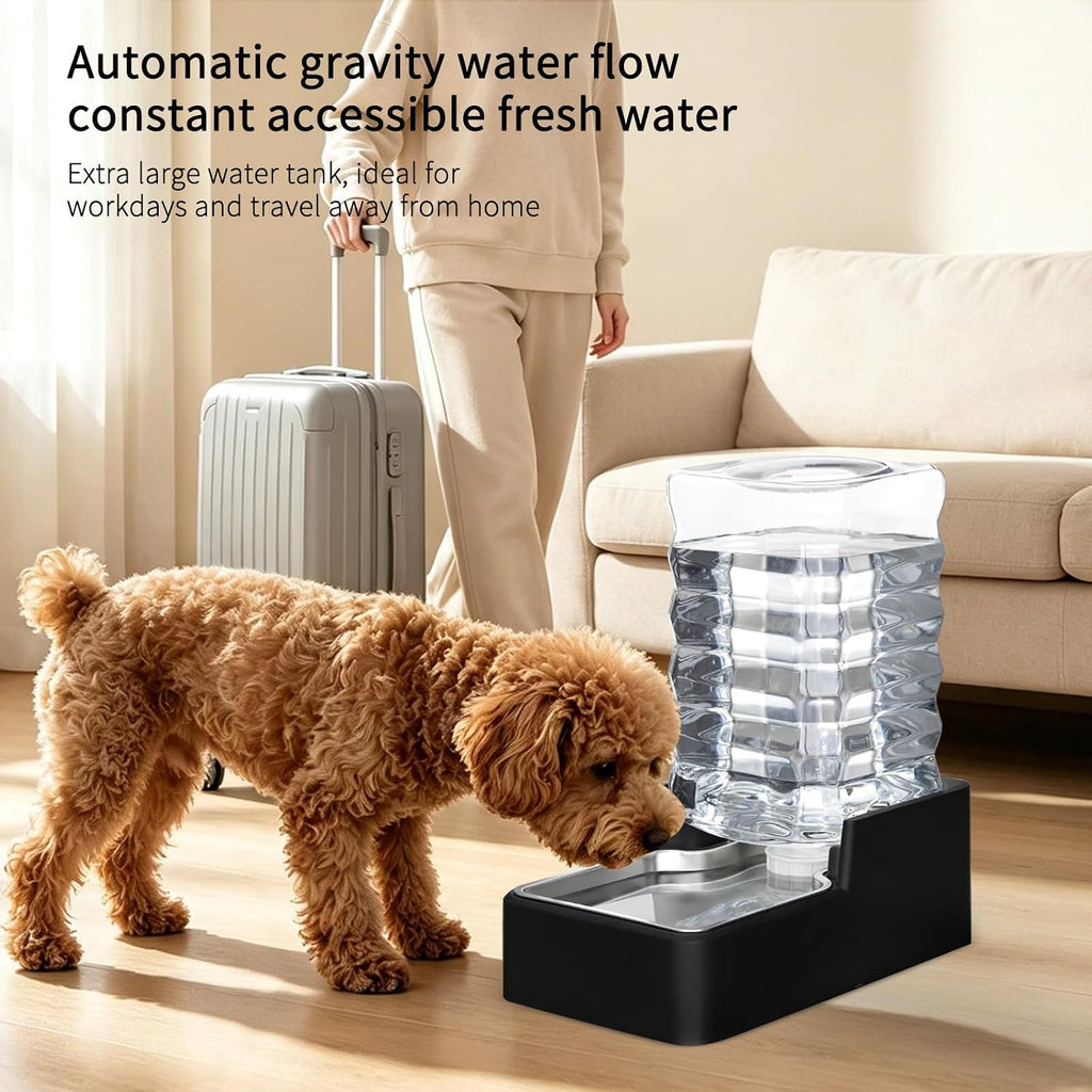 RIZZARI 8L Dog Water Dispenser: Leak-Proof Gravity Refill Waterer
