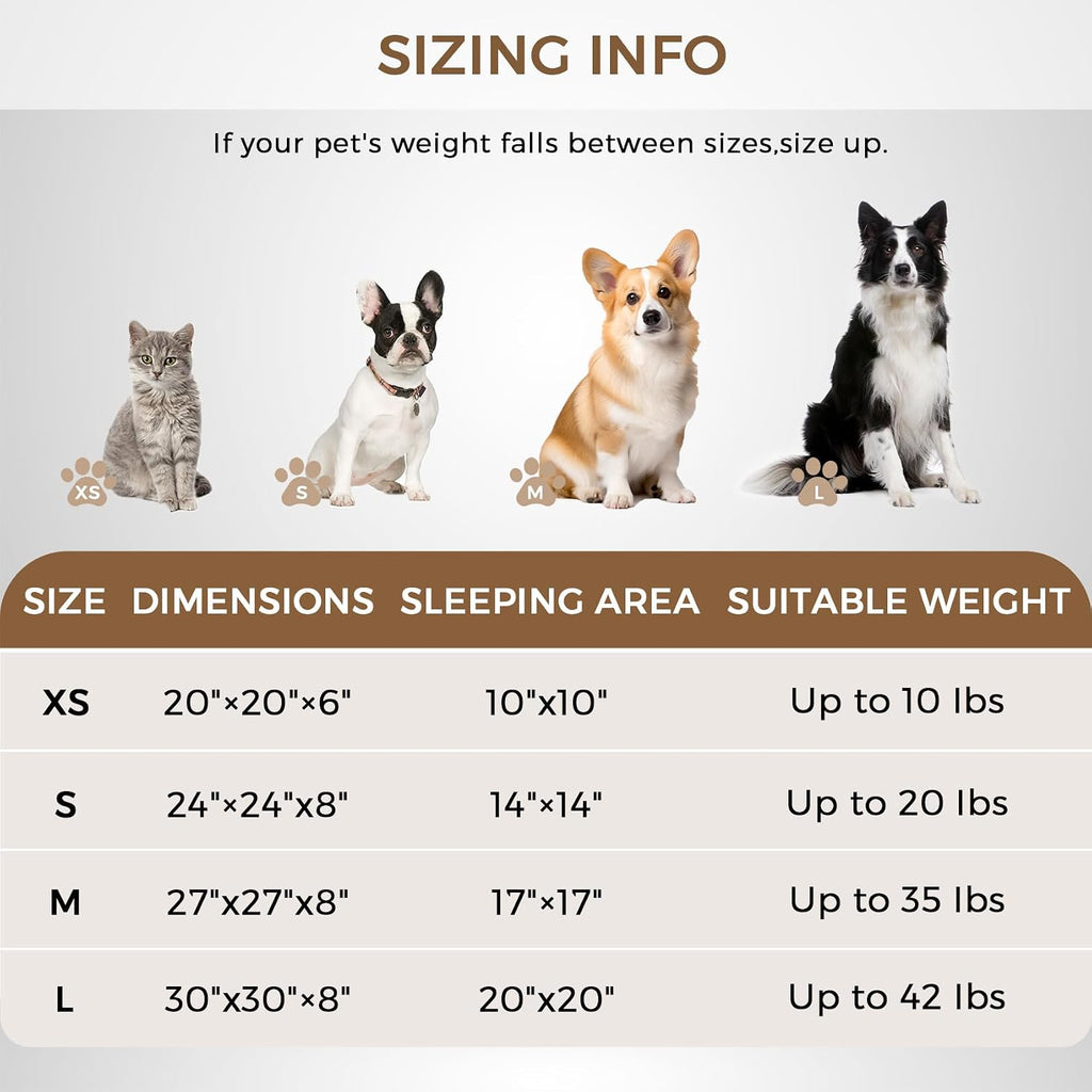 Calming Round Dog Bed & Cat Bed with Anti-Slip Bottom, Medium Size Washable Anti-Anxiety Donut Dog Beds for Small Dogs & Cats, Fluffy Plush Soft Dog Bed(24 Inch, Light Blue)