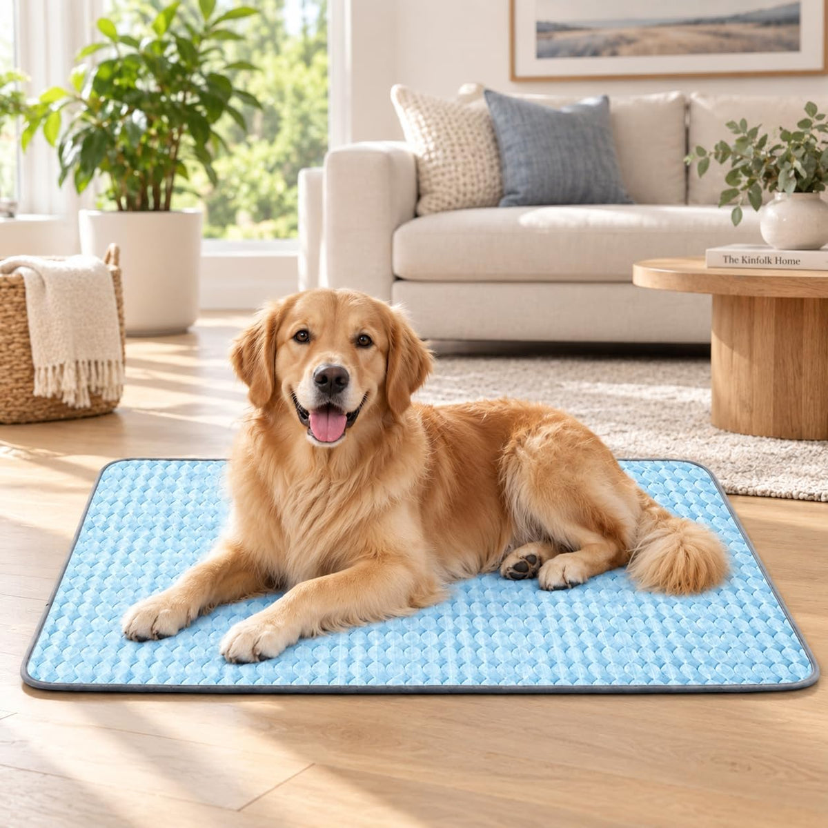 Dog Cooling Mat for Large Dogs,48"x30" Washable Cooling Crate Mat for Dogs & Cats
