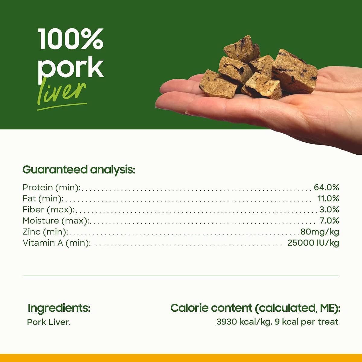 smallbatch Freeze Dried Pork Livers, High Protein Dog & Cat Treats, 3.5oz